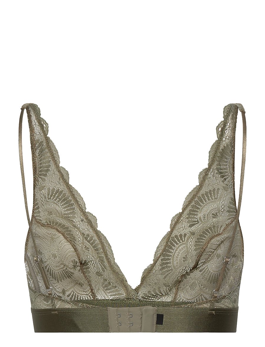 Understatement Underwear - Margareth Lace Plunge Bralette - - faded sage - 1