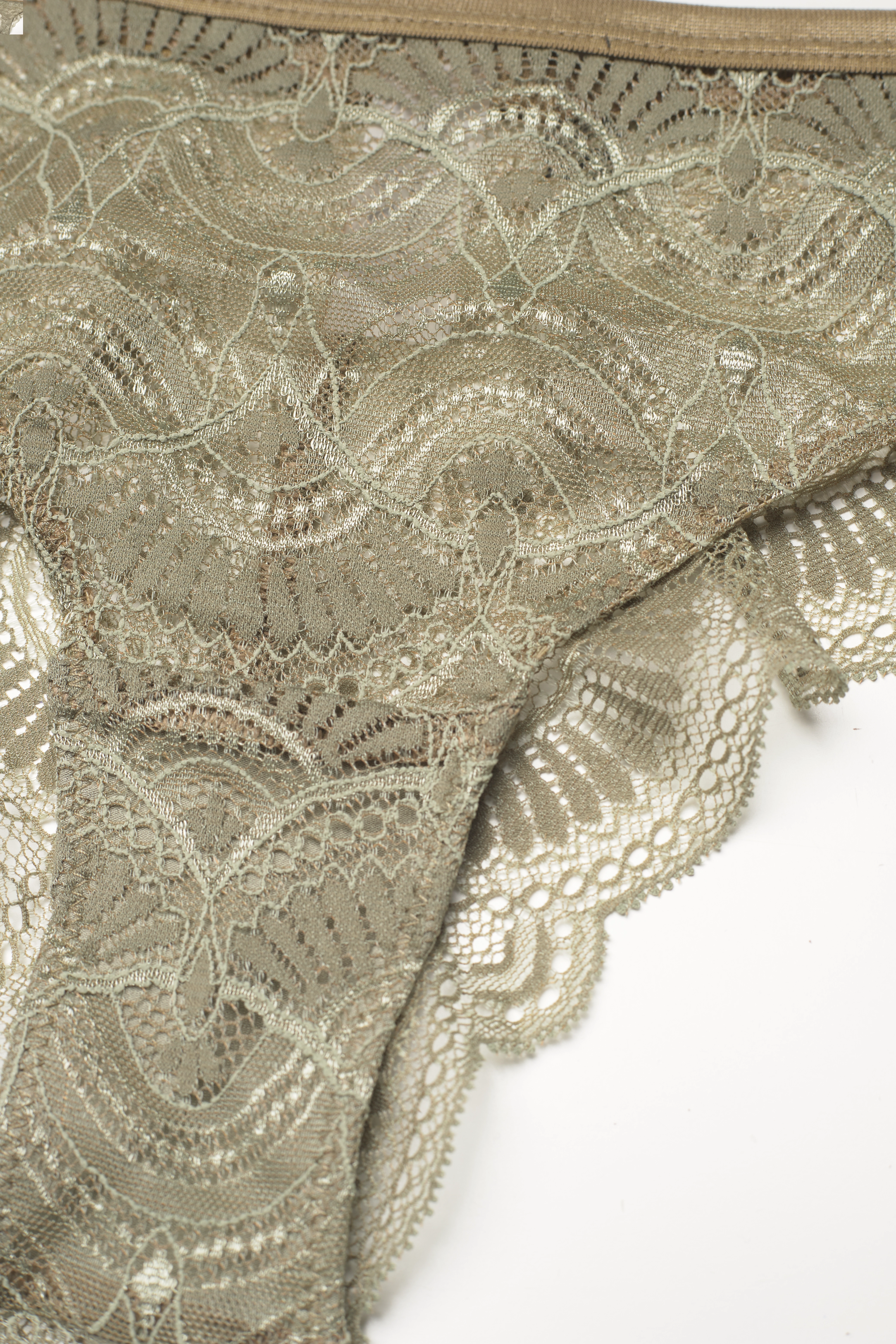 Understatement Underwear - Margareth Lace Cheeky - faded sage - 3