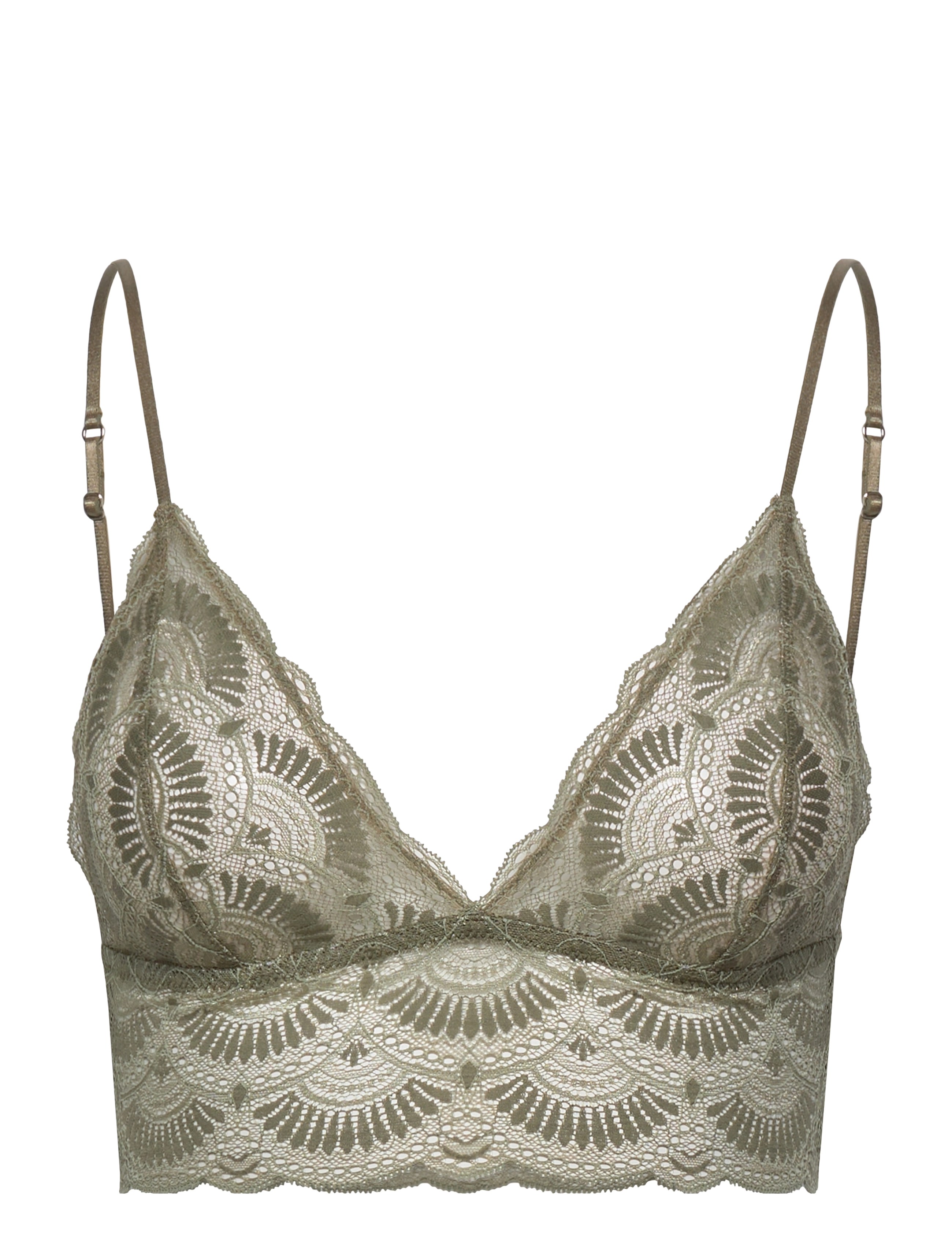 Understatement Underwear - Margareth Lace Bralette Top - faded sage - 0