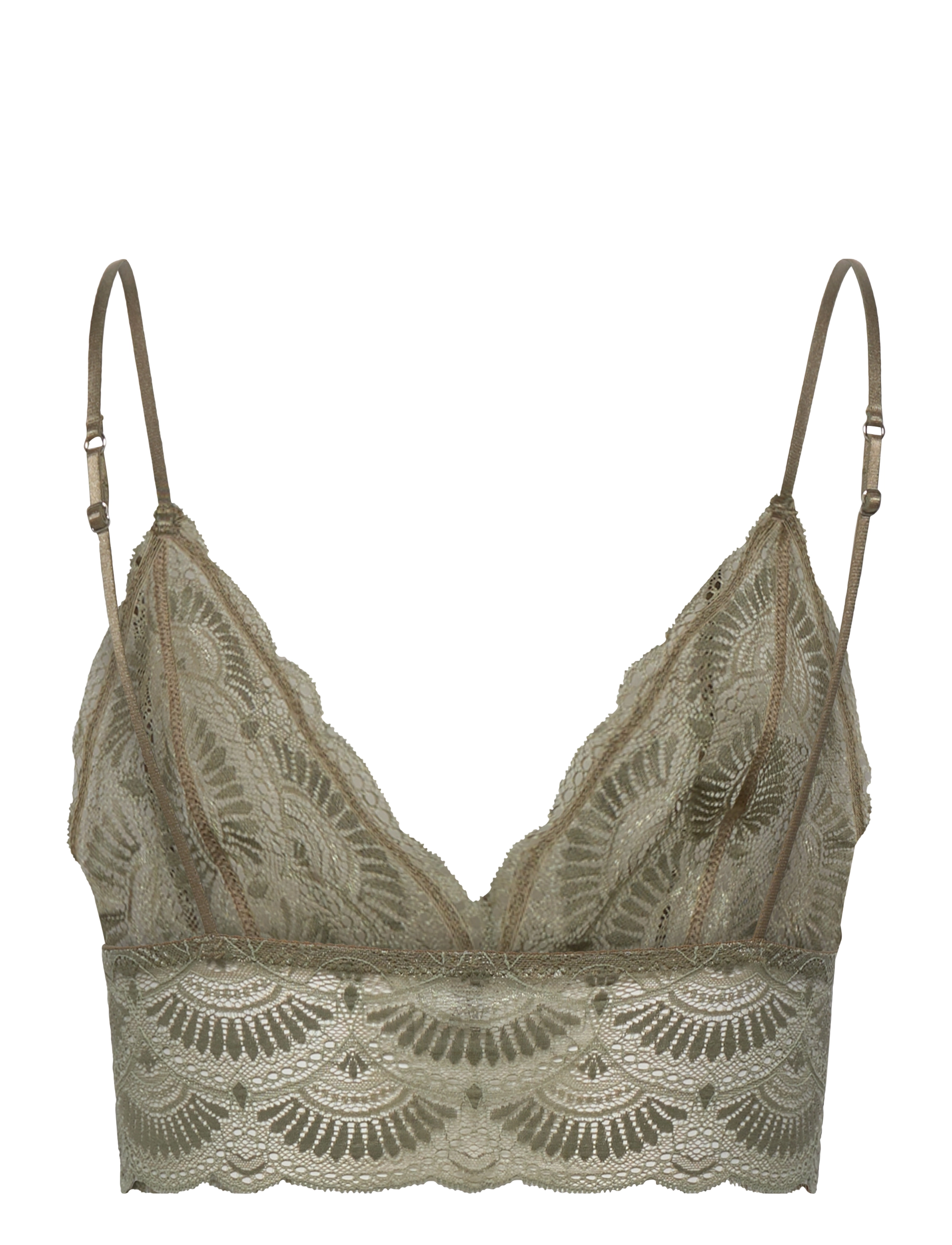 Understatement Underwear - Margareth Lace Bralette Top - faded sage - 1