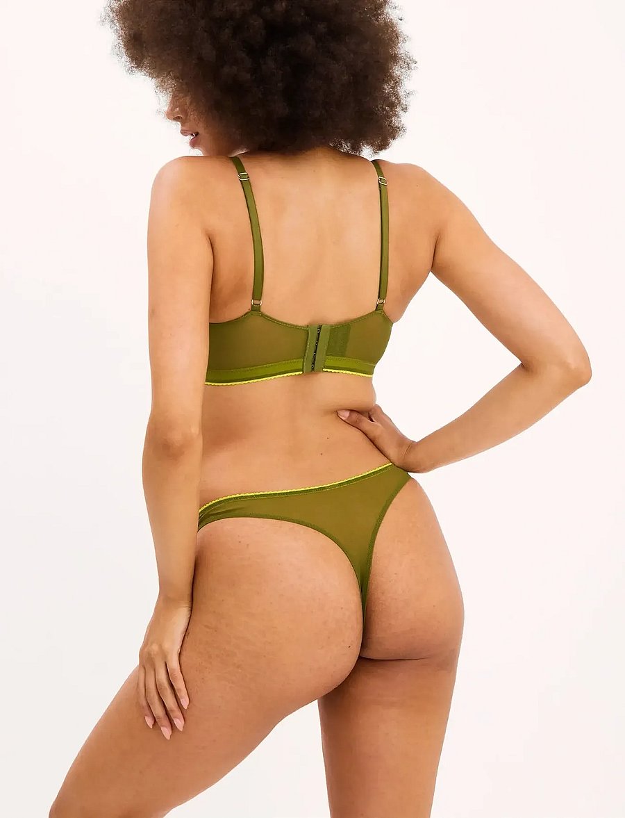 Understatement Underwear - Mesh Balconette - rinnahoidja - olive - 4