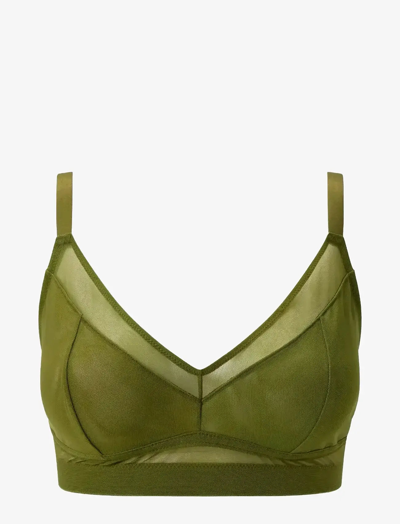 Understatement Underwear - Mesh Support Bra - bralette - olive - 0