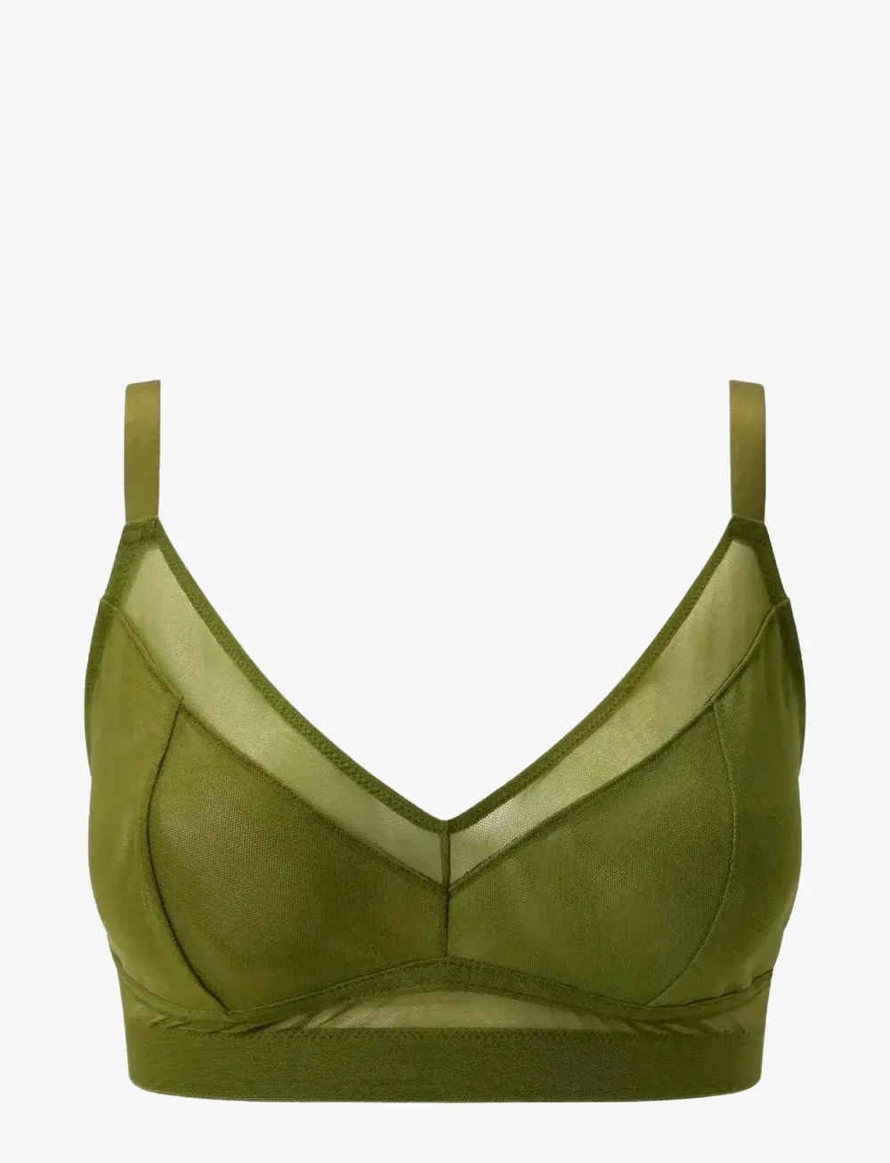 Understatement Underwear - Mesh Support Bra - bralette - olive - 1