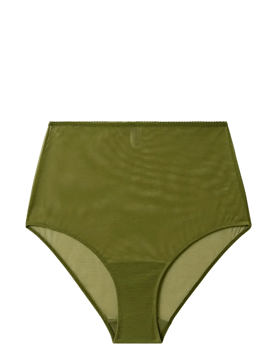Understatement Underwear - Mesh Highwaist Briefs - olive - 1