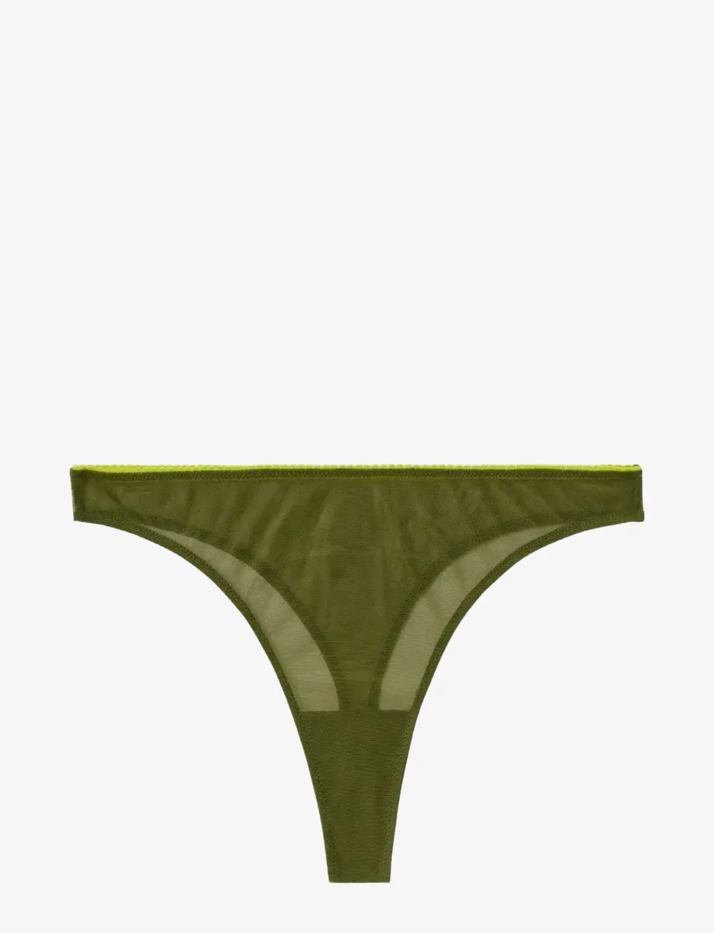 Understatement Underwear - Mesh Thong - thongs - olive - 1