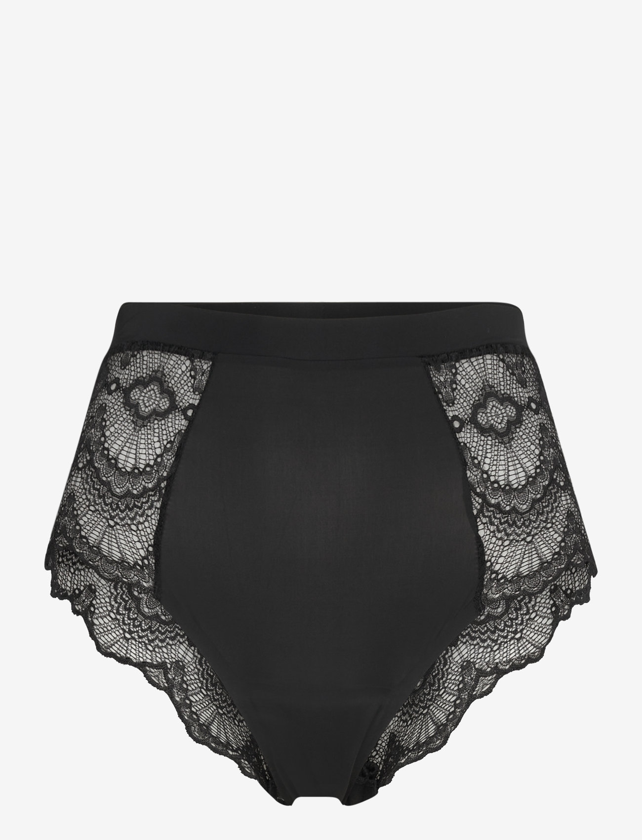 Understatement Underwear - Lace Period Highwaist Briefs - midi & maxi briefs - black - 1