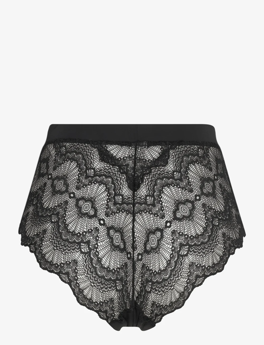 Understatement Underwear - Lace Period Highwaist Briefs - midi & maxi briefs - black - 2