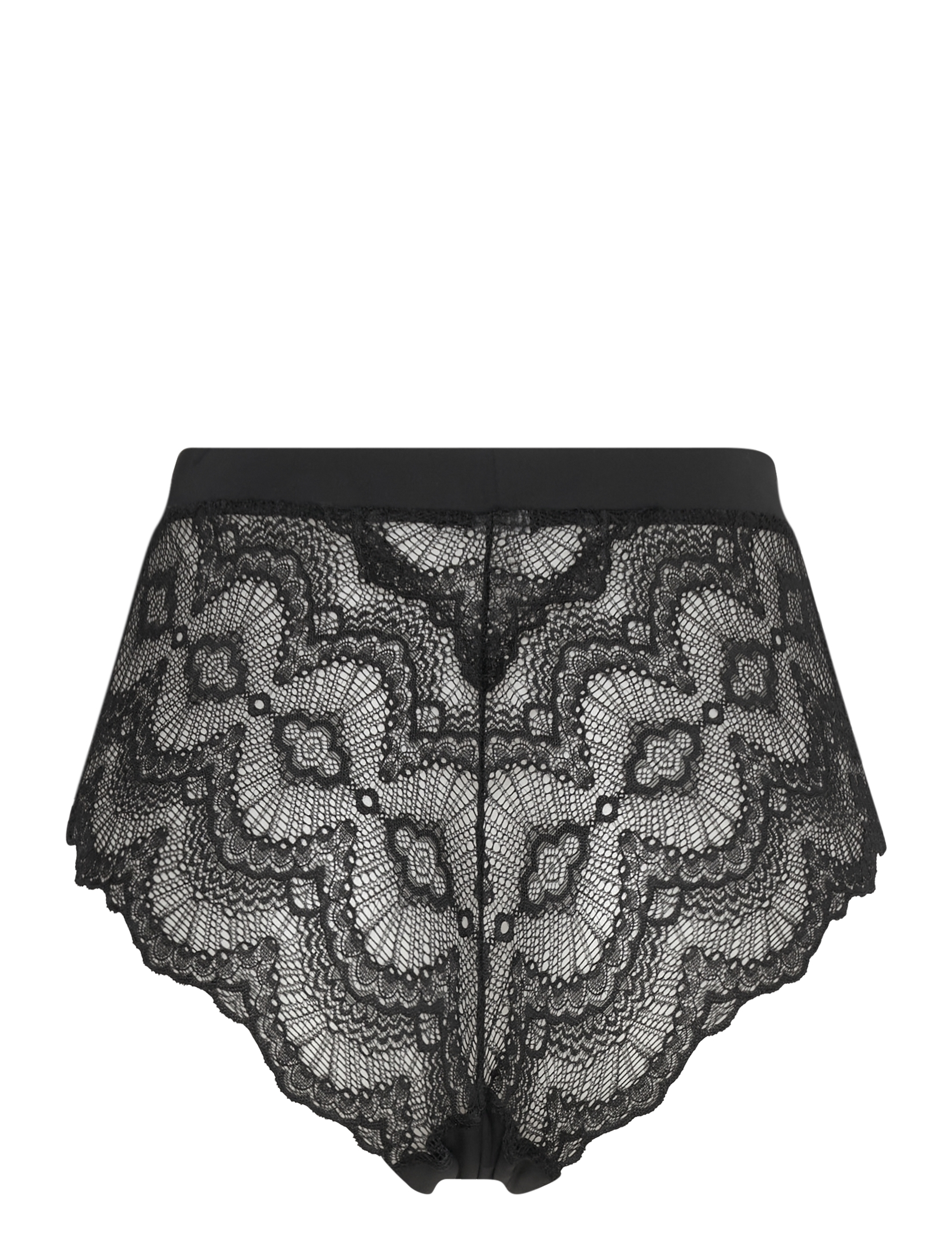 Understatement Underwear - Lace Period Highwaist Briefs - midi & maxi trosor - black - 2