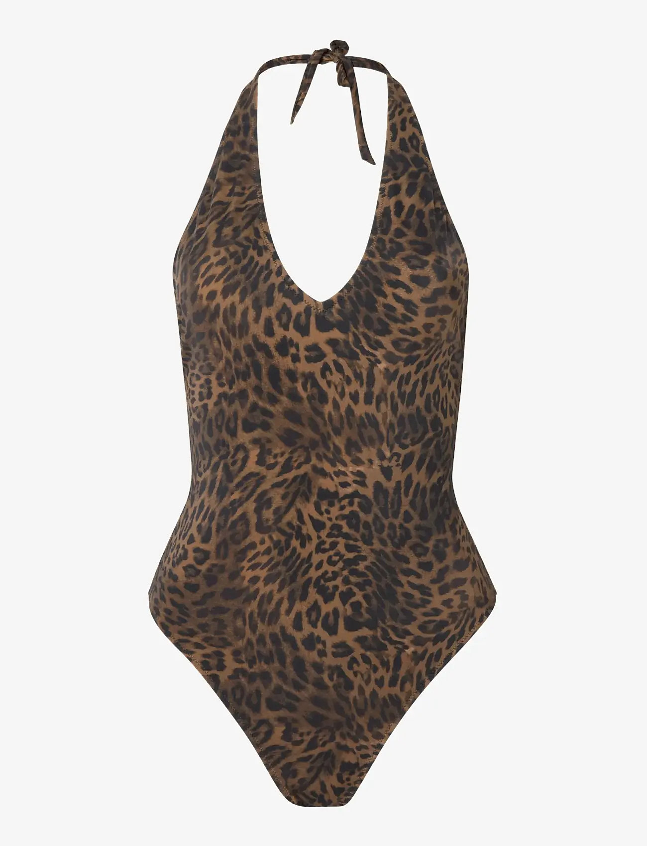 Understatement Underwear - Halterneck Swimsuit - baddräkter - dark leopard - 1