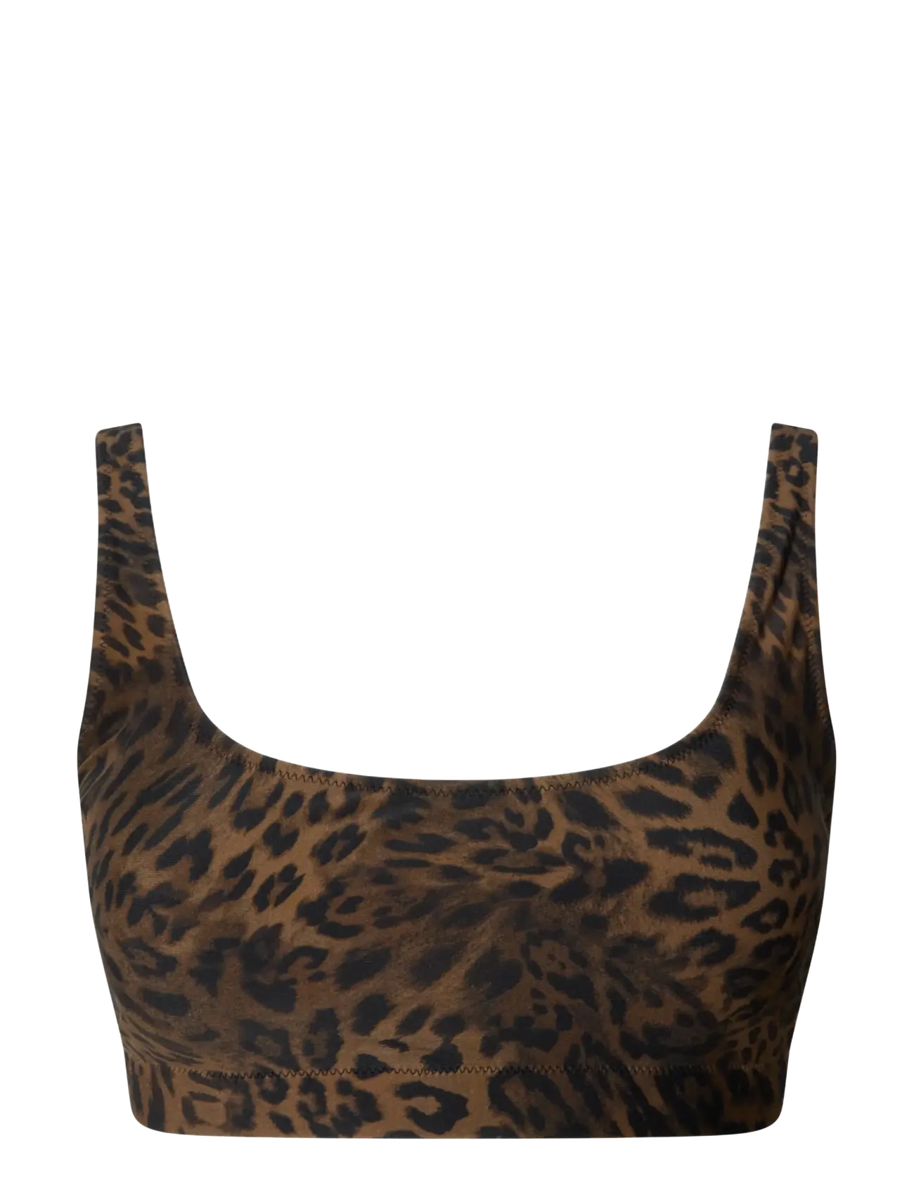 Understatement Underwear Scoop Adjustable Bikini Top - Bandeau-Bikini-Oberteile - DARK LEOPARD / brown