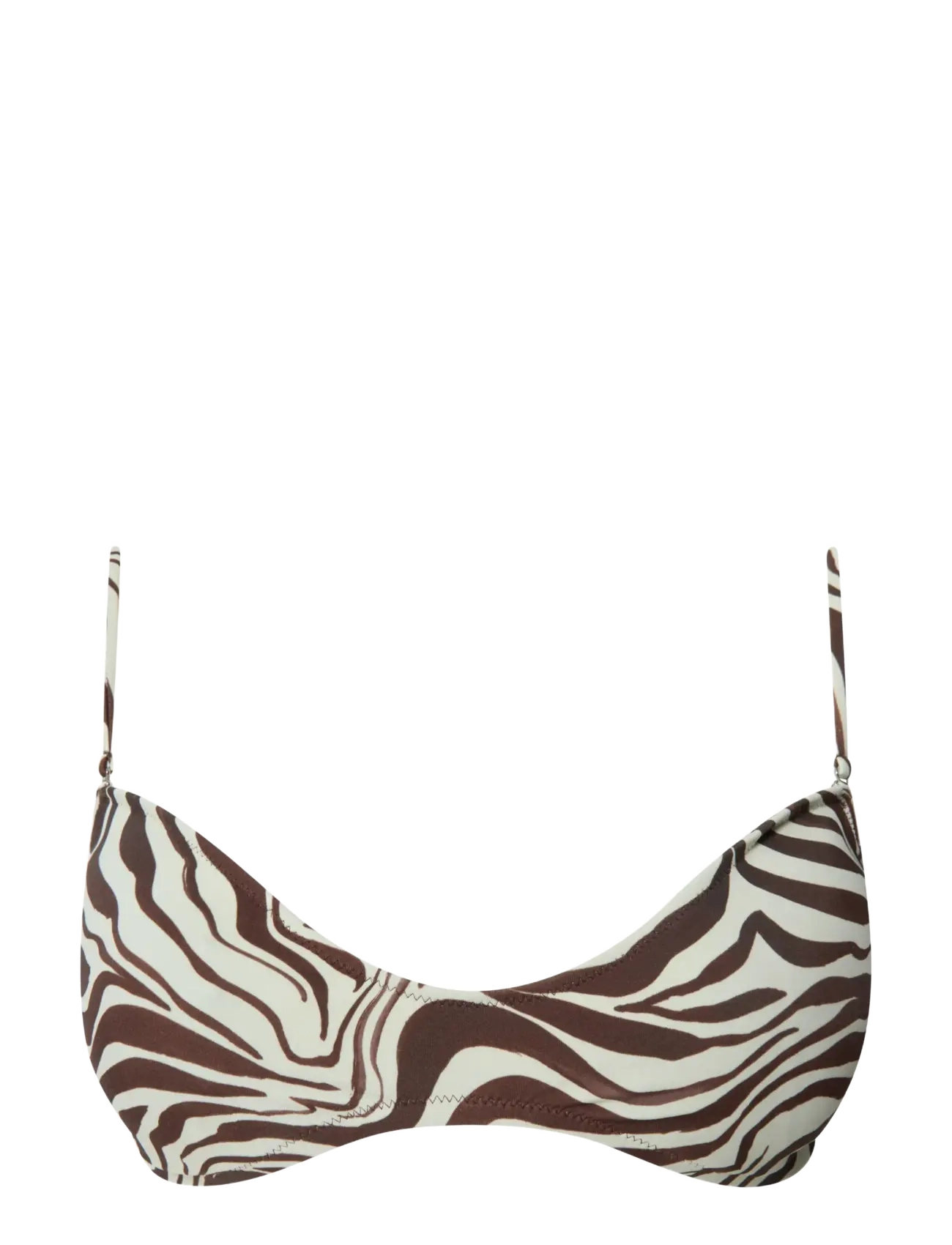 Understatement Underwear Shaped Bikini Top - Neuheiten - ZEBRA / brown