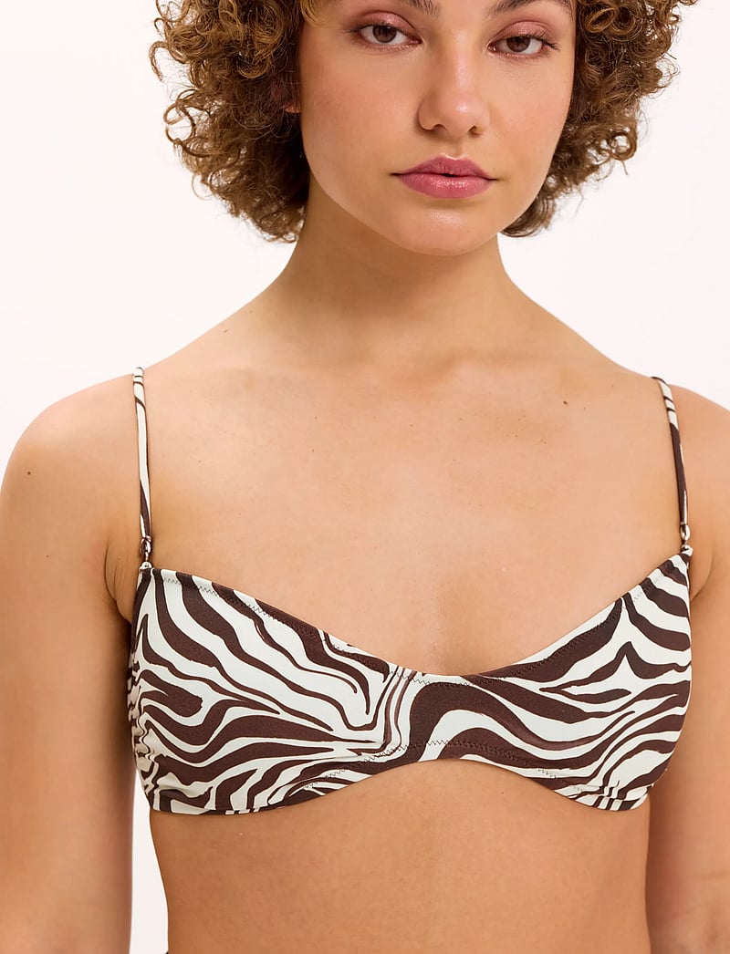 Understatement Underwear - Shaped Bikini Top - trekantsbikinier - zebra - 0