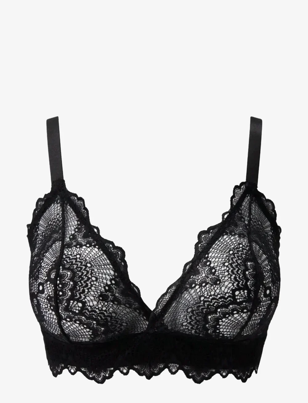 Understatement Underwear - Lace Triangle+ Bralette - bralette - black - 1