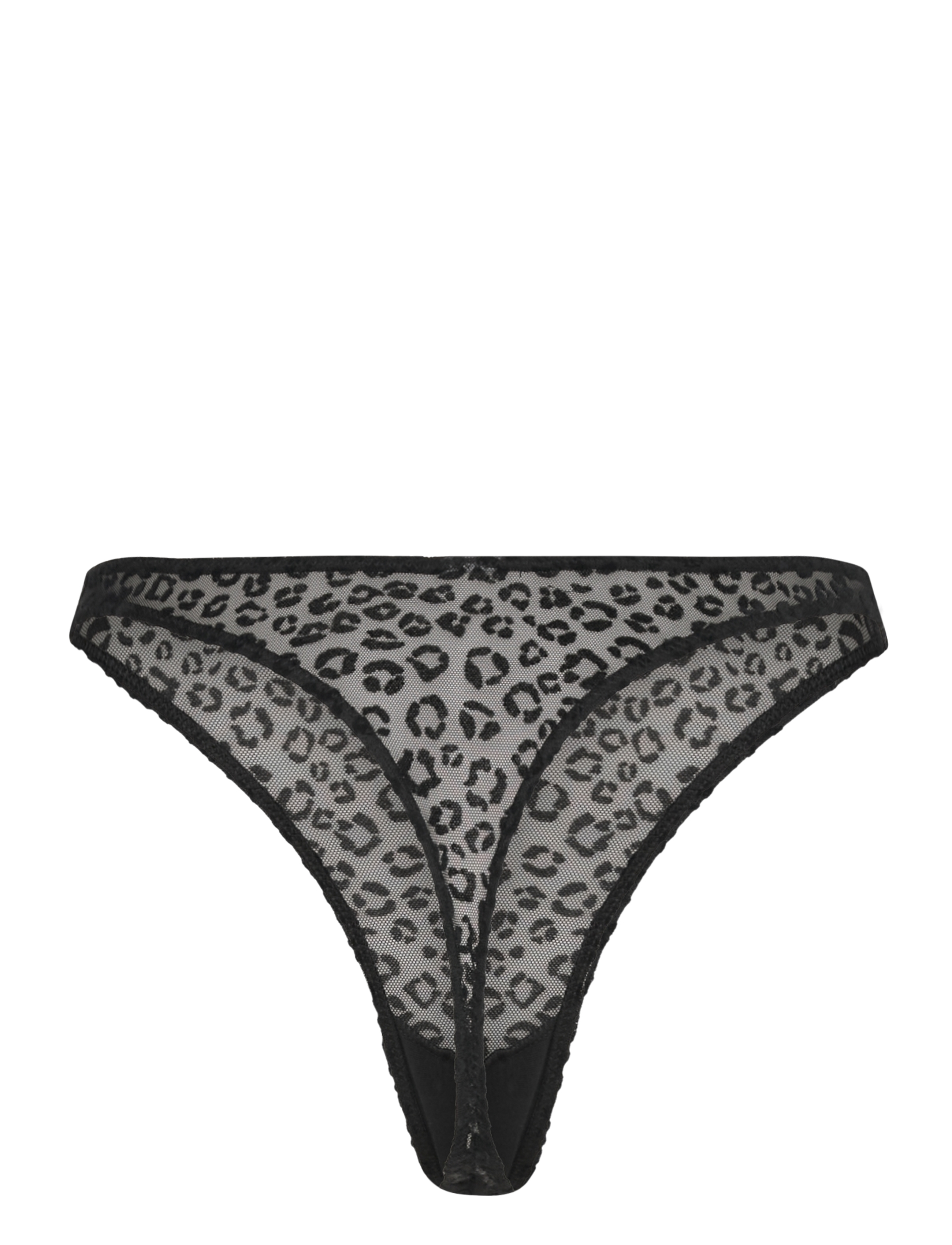 Understatement Underwear - Mesh Thong - stringid - black leopard - 2
