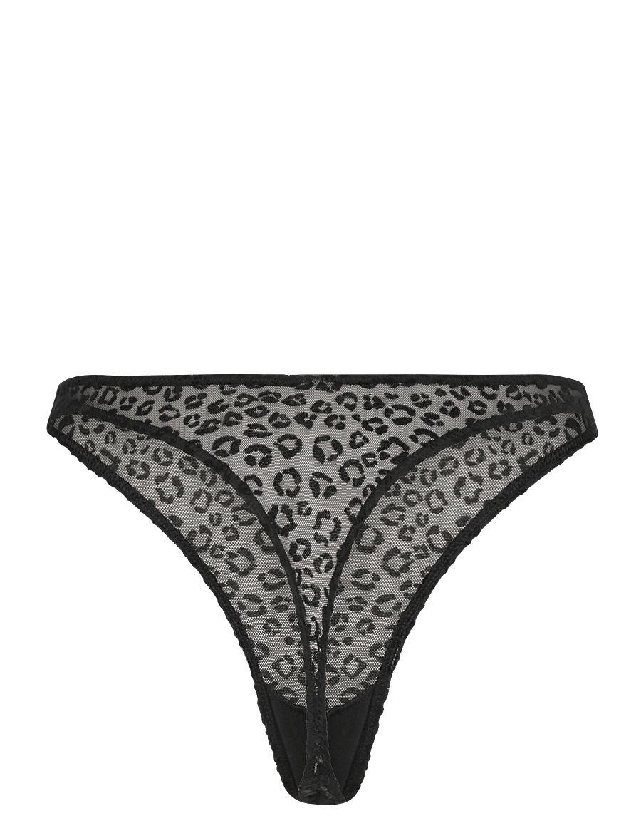 Understatement Underwear - Mesh Thong - stringid - black leopard - 2
