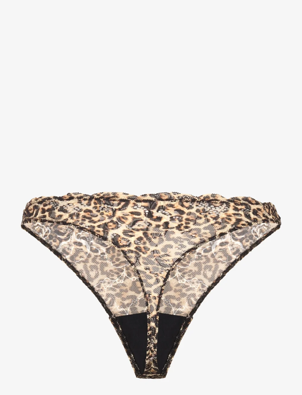 Understatement Underwear - Mesh Thong - stringid - gold leopard - 2