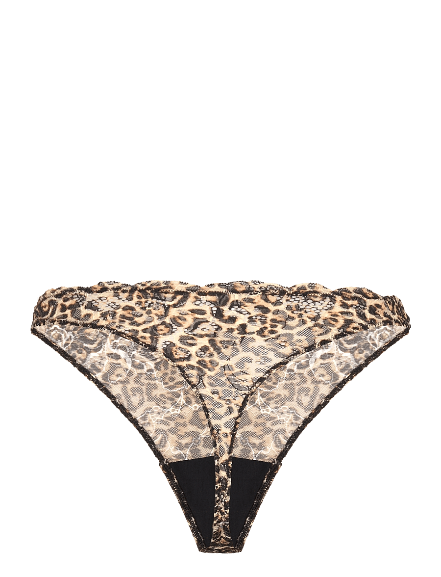 Understatement Underwear - Lace Thong - stringtrosor - gold leopard - 2