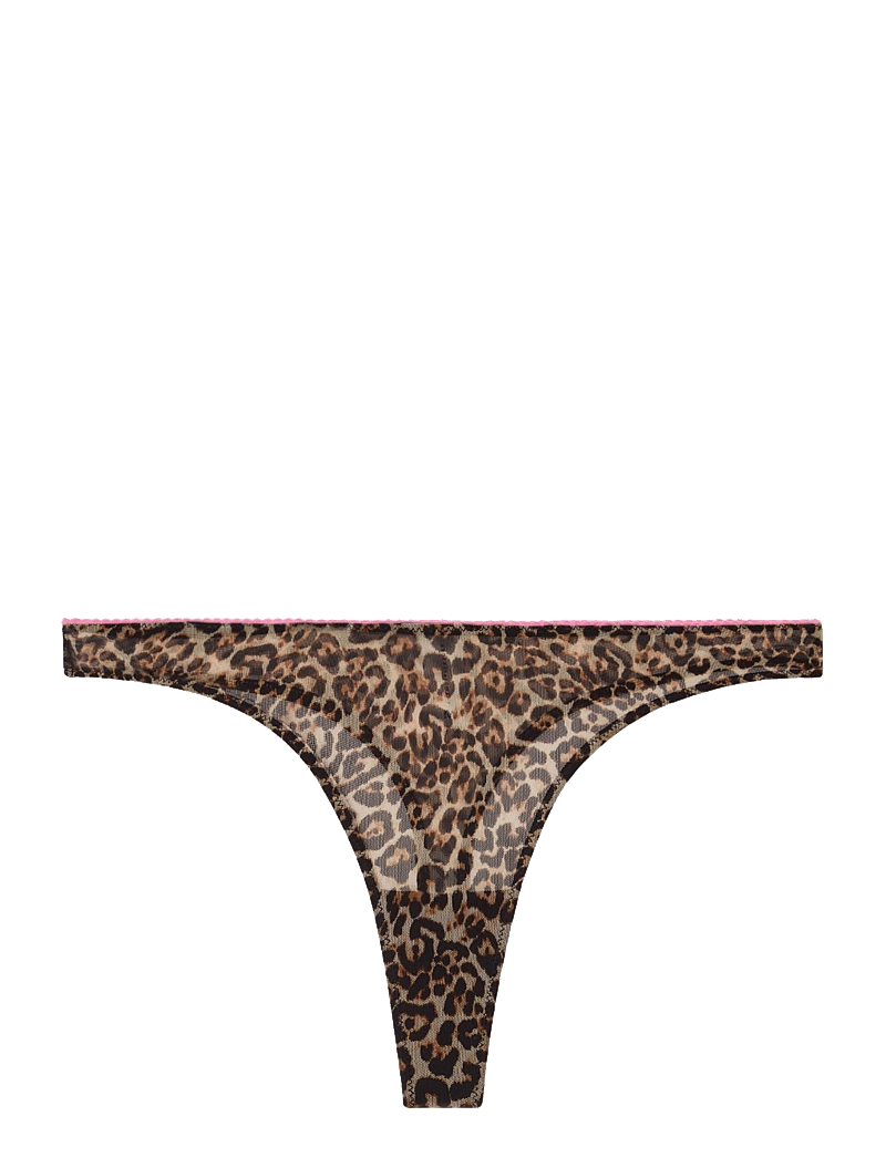Understatement Underwear - Lace Thong - stringtrosor - leopard/candy pink - 1