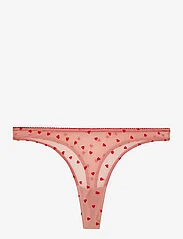 Understatement Underwear - Lace Satin Thong - die niedrigsten preise - pale pink/deep red - 0
