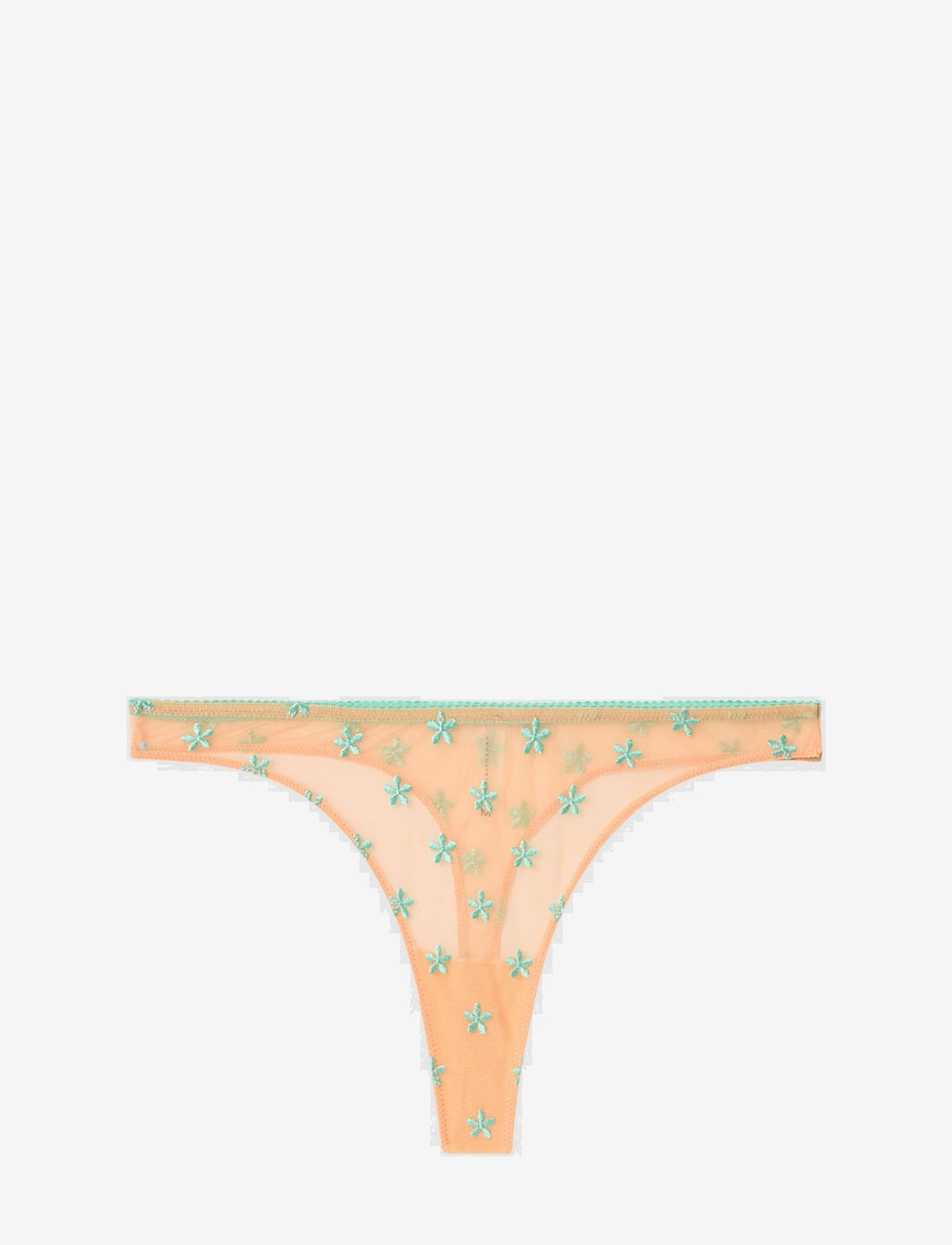 Understatement Underwear - Mesh Thong - laveste priser - peach/turquoise - 1