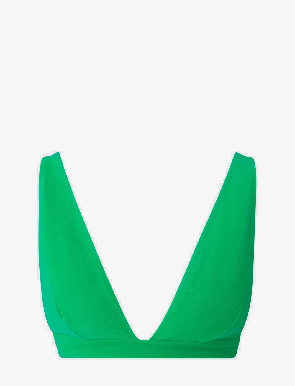 Understatement Underwear - Plunge Bikini Top - triangle bikinis - kelly green - 1