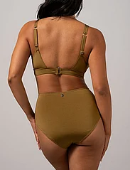 Understatement Underwear - Plunge Bikini Top - trikampio formos bikinio liemenėlės - olive - 3