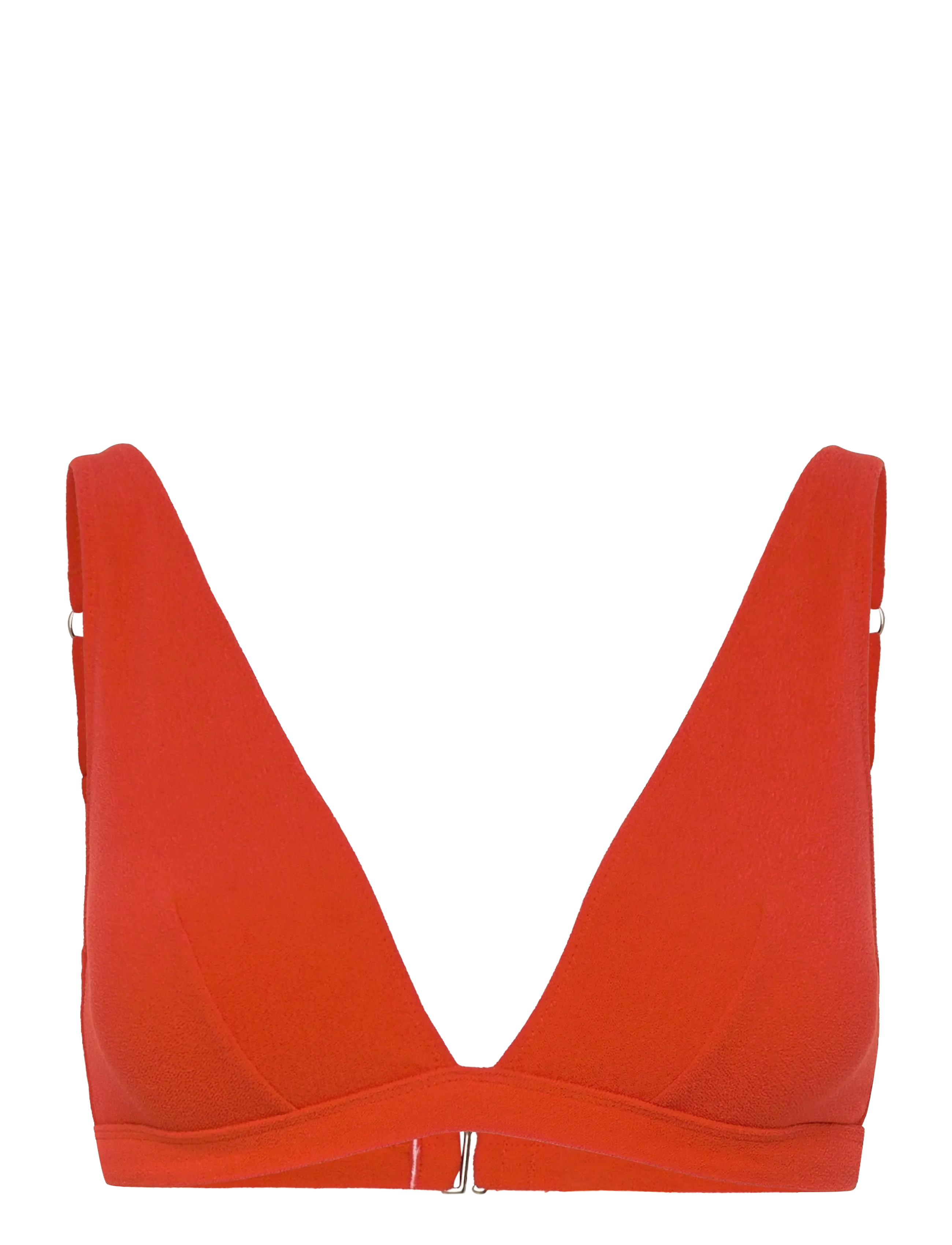 Understatement Underwear Plunge Bikini Top, Kvinder, Ribbet Plunge Bikinitop, Koral, Str: S