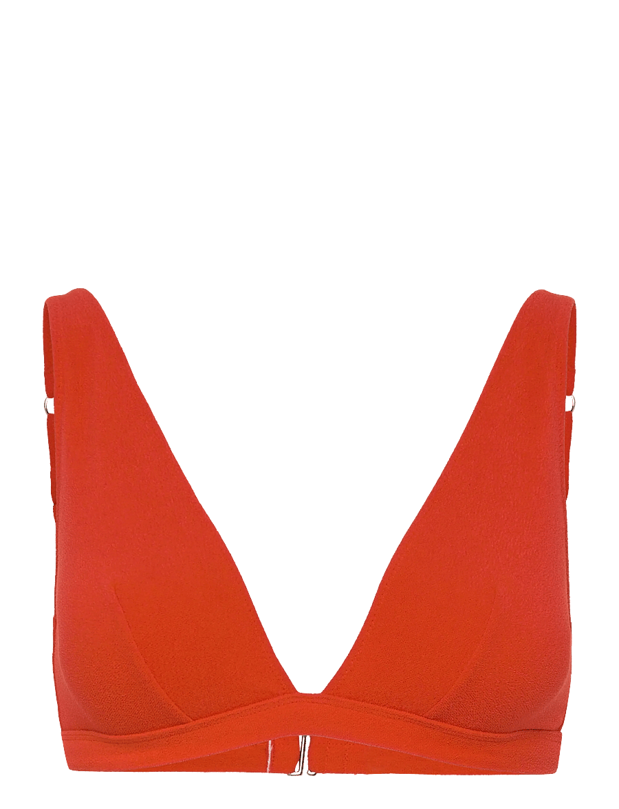 Understatement Underwear - Plunge Bikini Top - triangelformad bikinis - papaya - 0