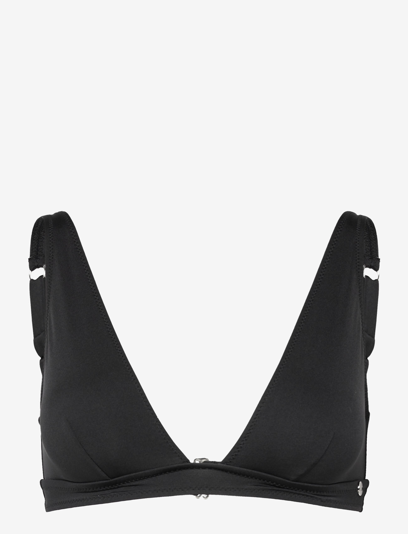 Understatement Underwear - Plunge Bikini Top - trekant-bikinis - shiny black - 1
