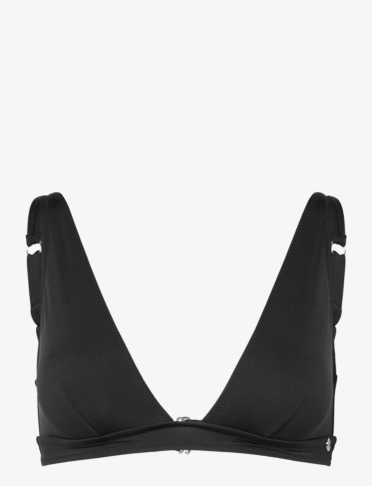 Understatement Underwear - Plunge Bikini Top - triangelformad bikinis - shiny black - 0