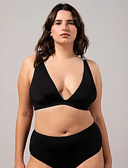 Understatement Underwear - Plunge Bikini Top - trikampio formos bikinio liemenėlės - shiny black - 2