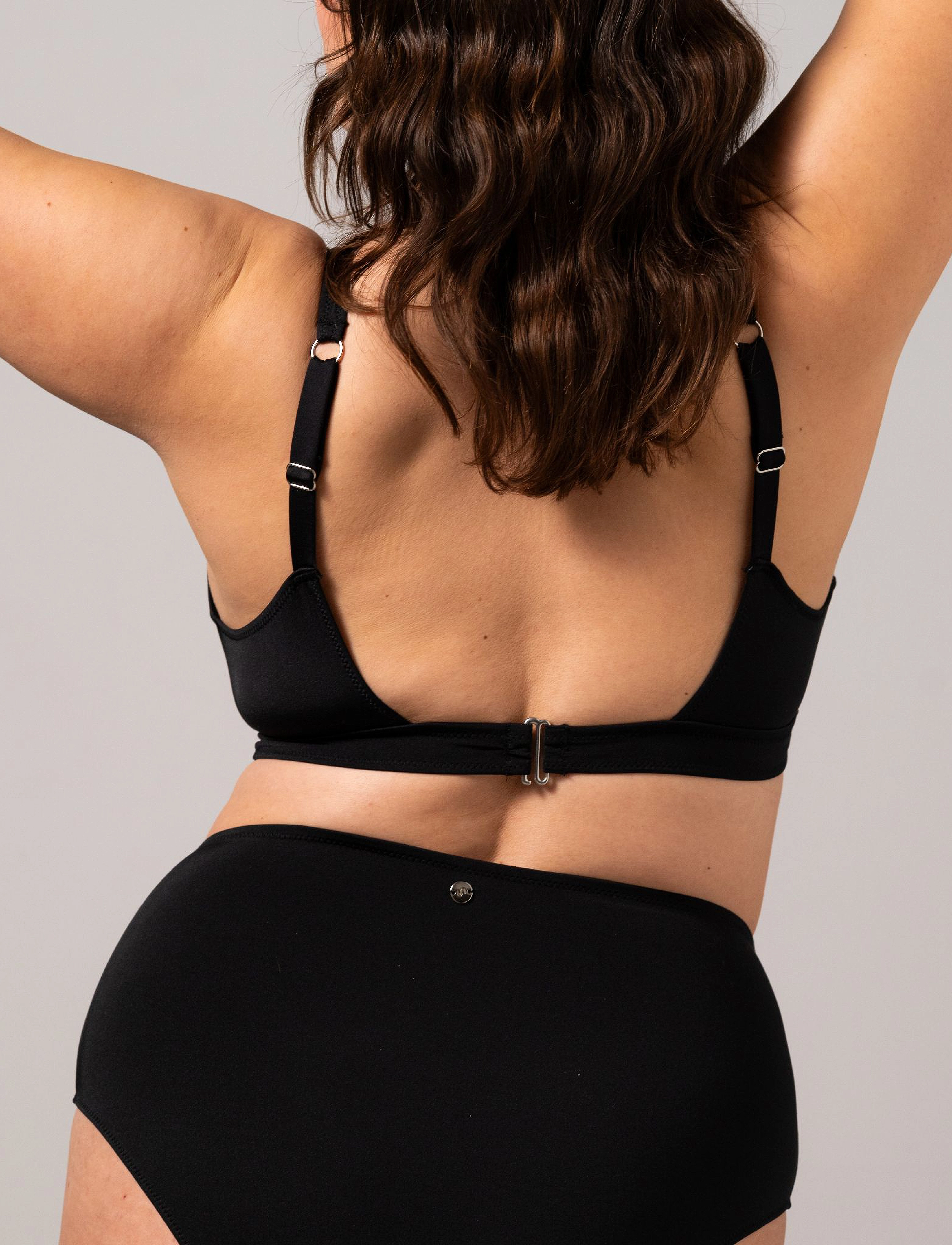 Understatement Underwear - Plunge Bikini Top - dreieck-bikini-oberteile - shiny black - 3
