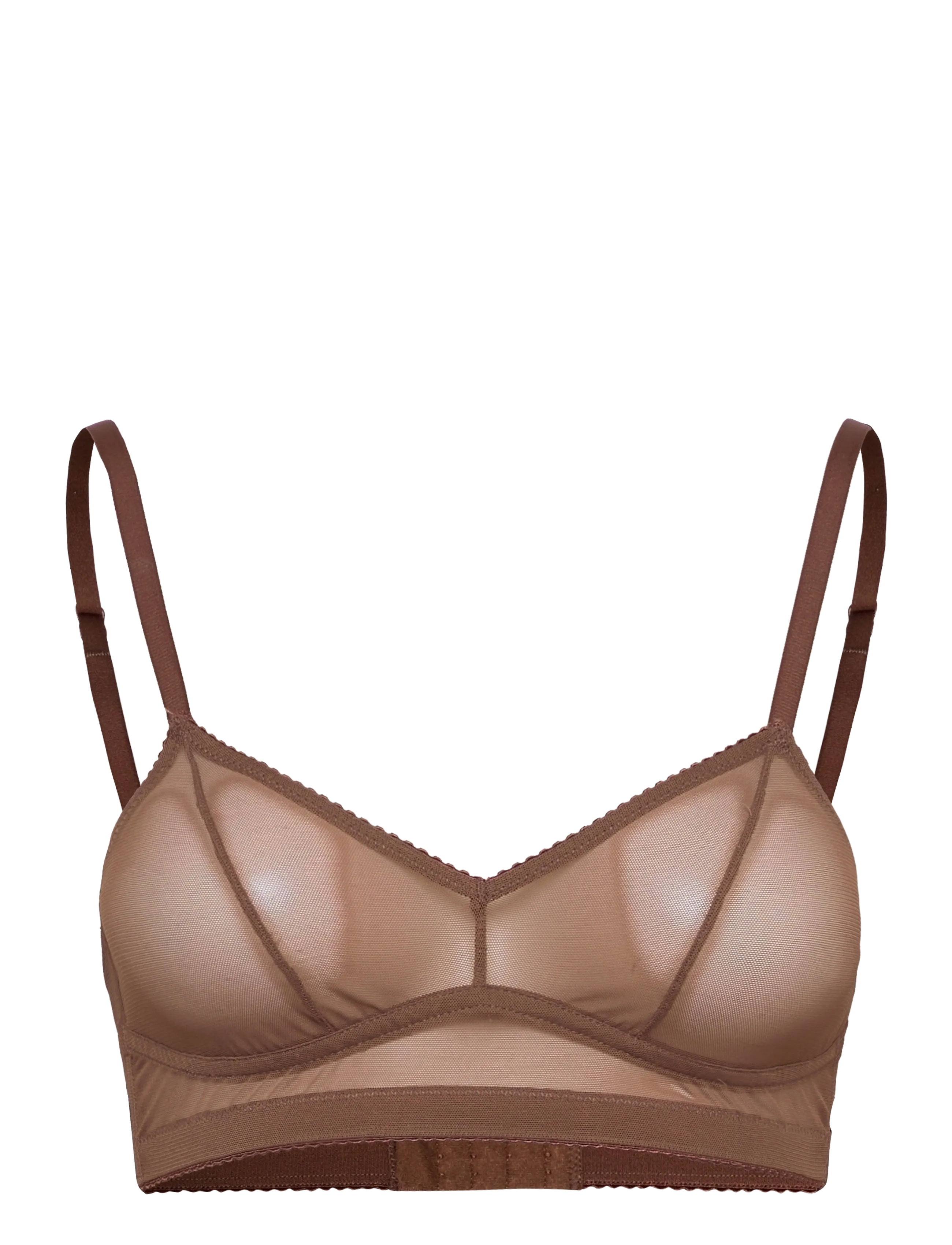 UNDERSTATEMENT Unterwäsche Mesh Balconette Braun - XXL - Damen