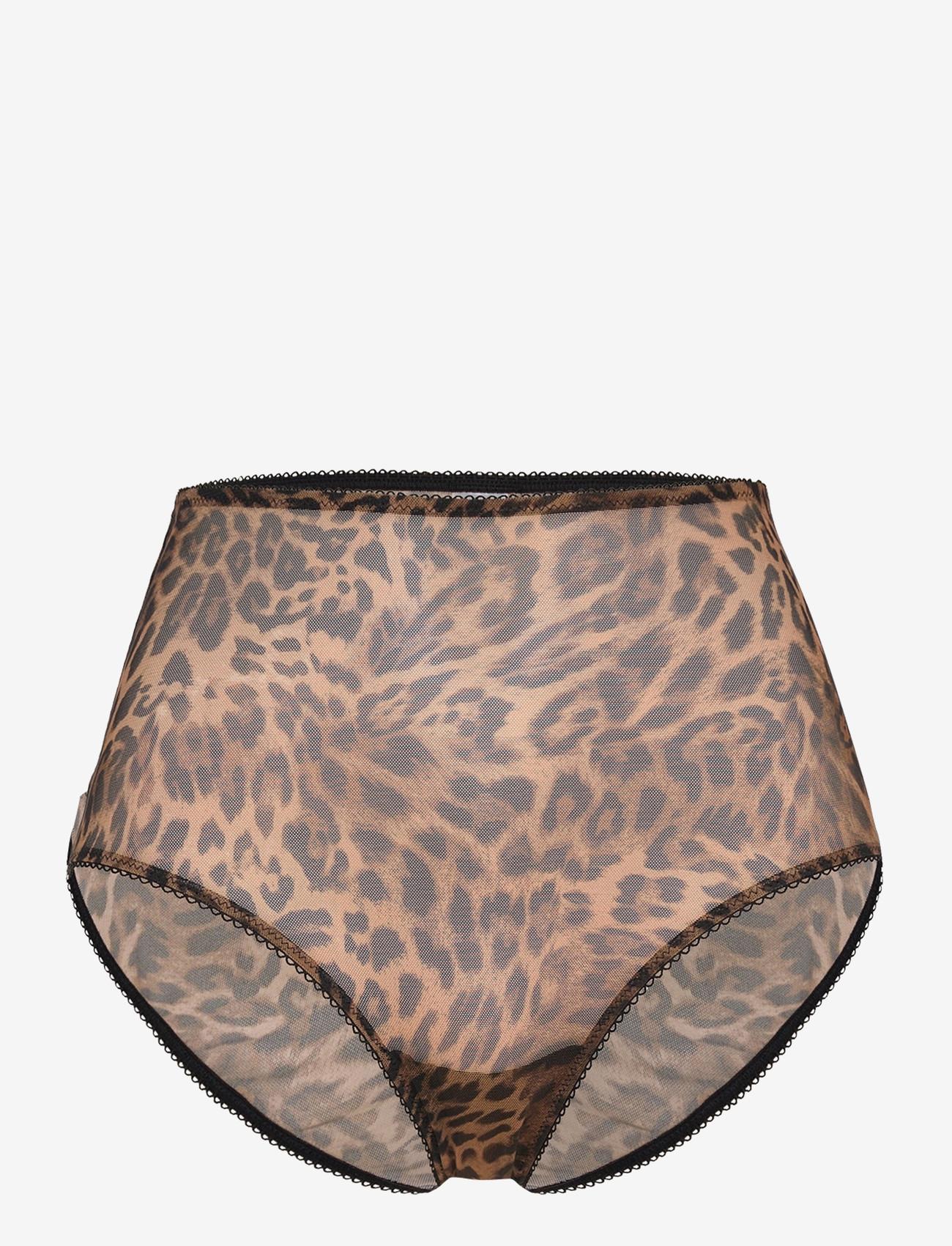 Understatement Underwear - Mesh Highwaist Briefs - midi & maxi trusser - dark leopard - 1