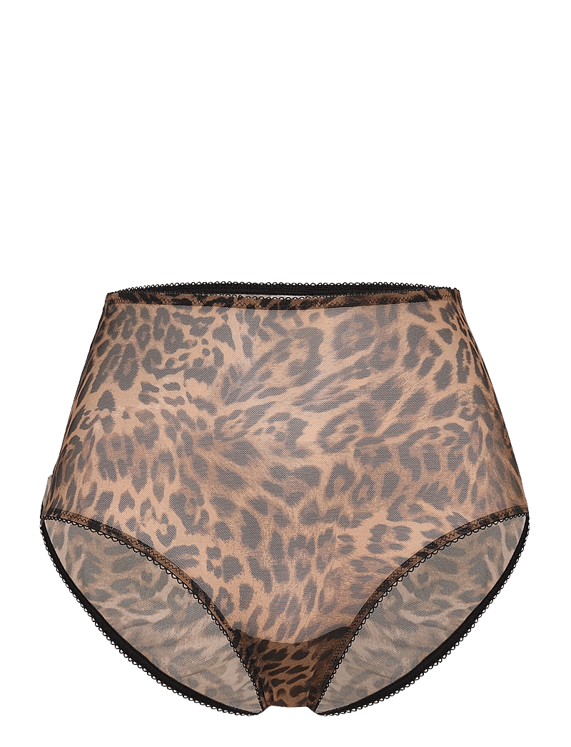 Understatement Underwear - Mesh Highwaist Briefs - midi ja maxi püksikud - dark leopard - 1