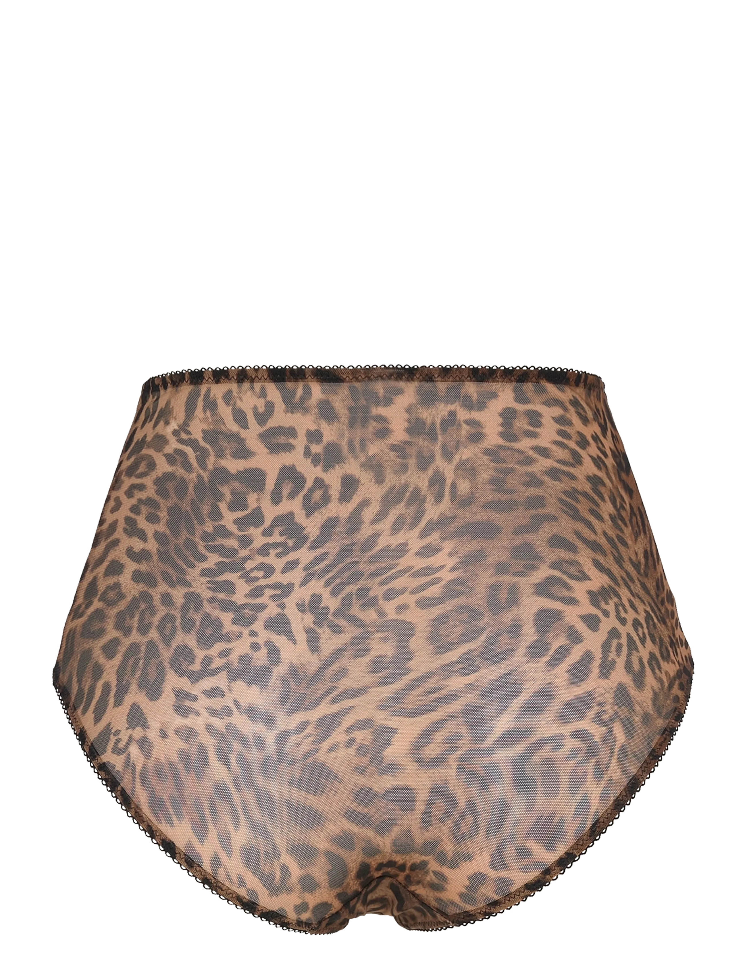 Understatement Underwear - Mesh Highwaist Briefs - midi un maksi biksītes - dark leopard - 2
