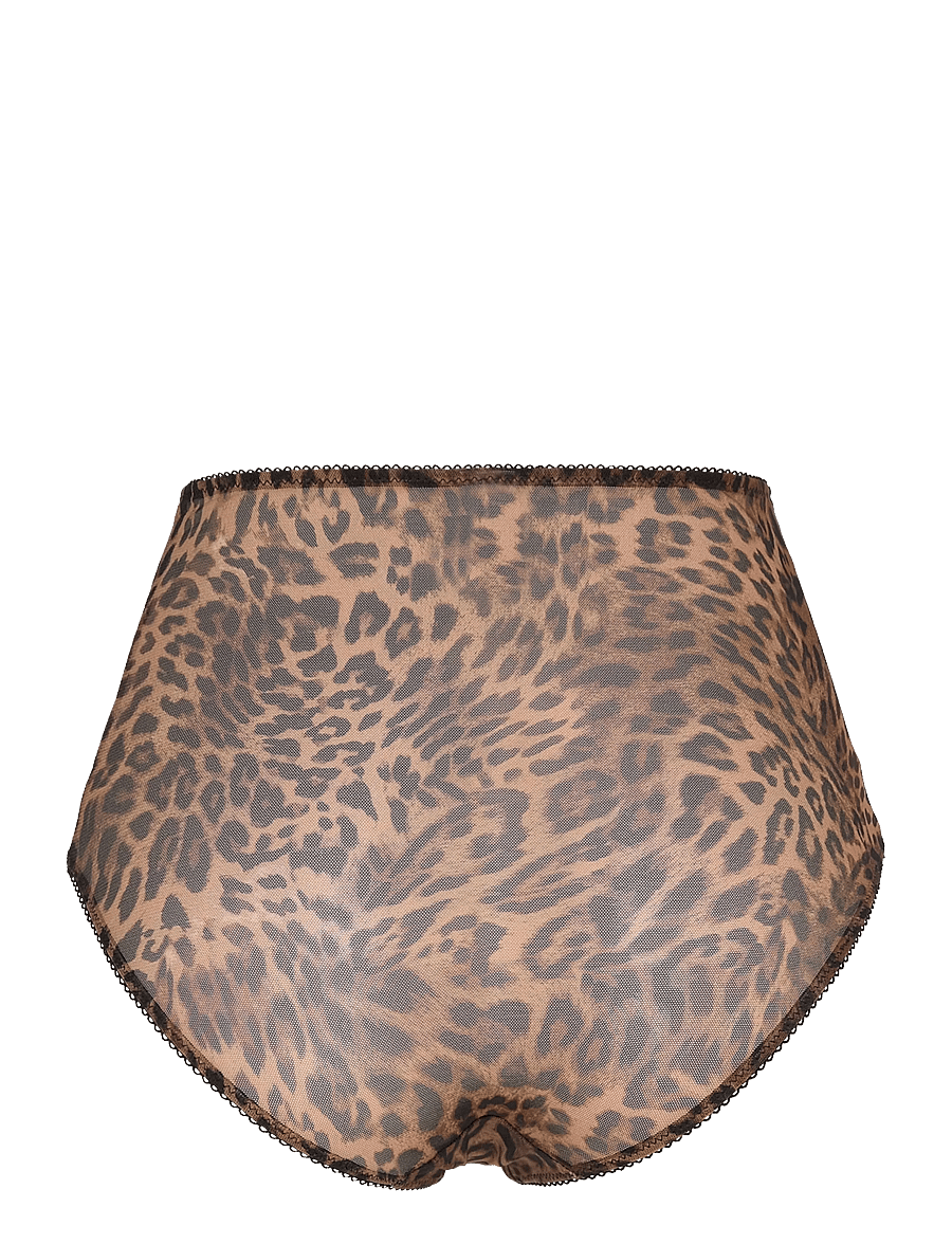 Understatement Underwear - Mesh Highwaist Briefs - midi un maksi biksītes - dark leopard - 2