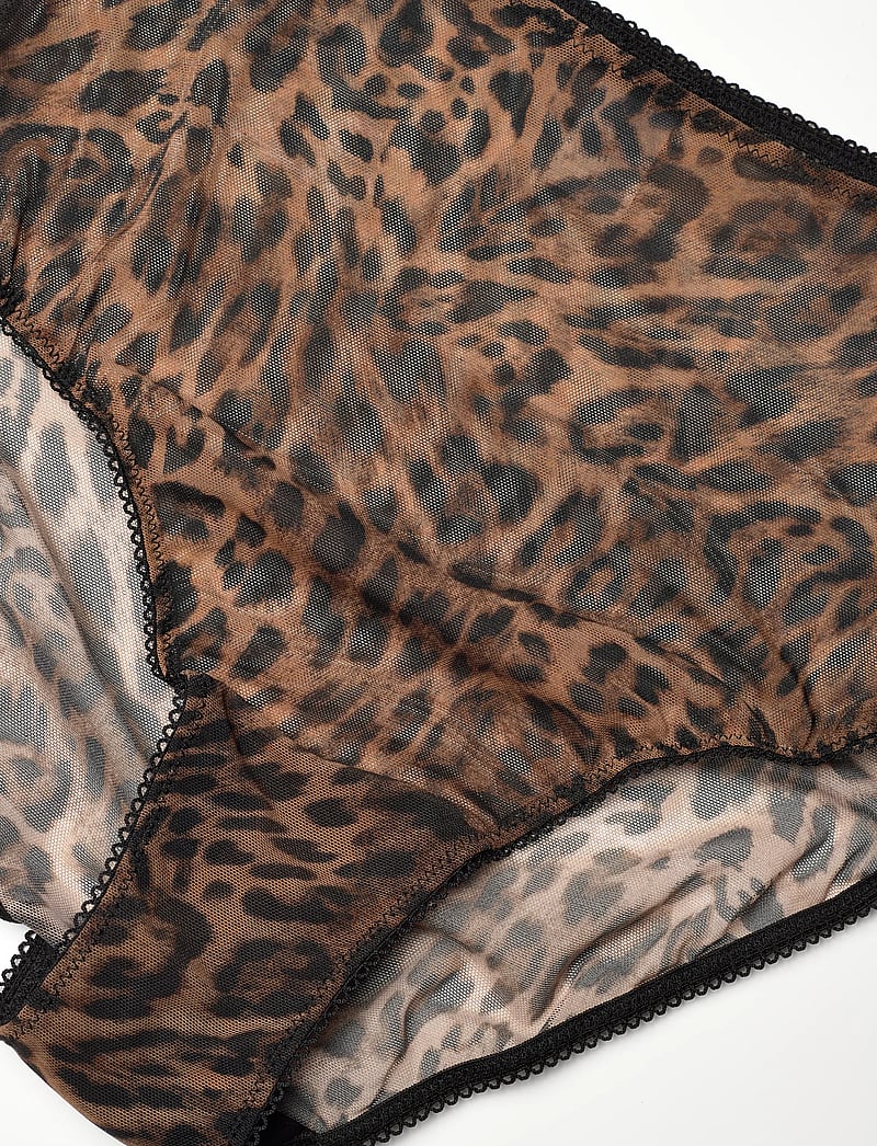 Understatement Underwear - Mesh Highwaist Briefs - midi ja maxi püksikud - dark leopard - 5