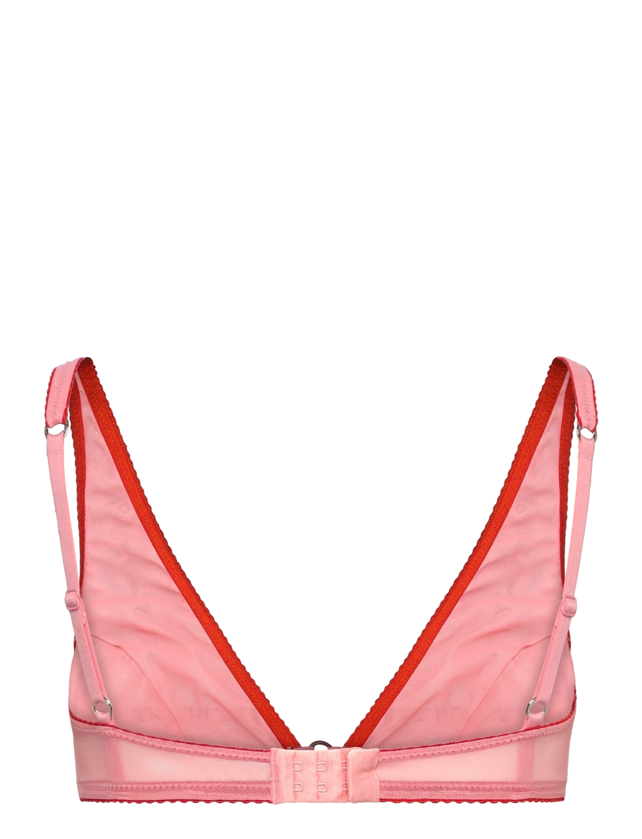 Understatement Underwear - Mesh Ring Plunge Bralette - bh'er - peach rose - 2