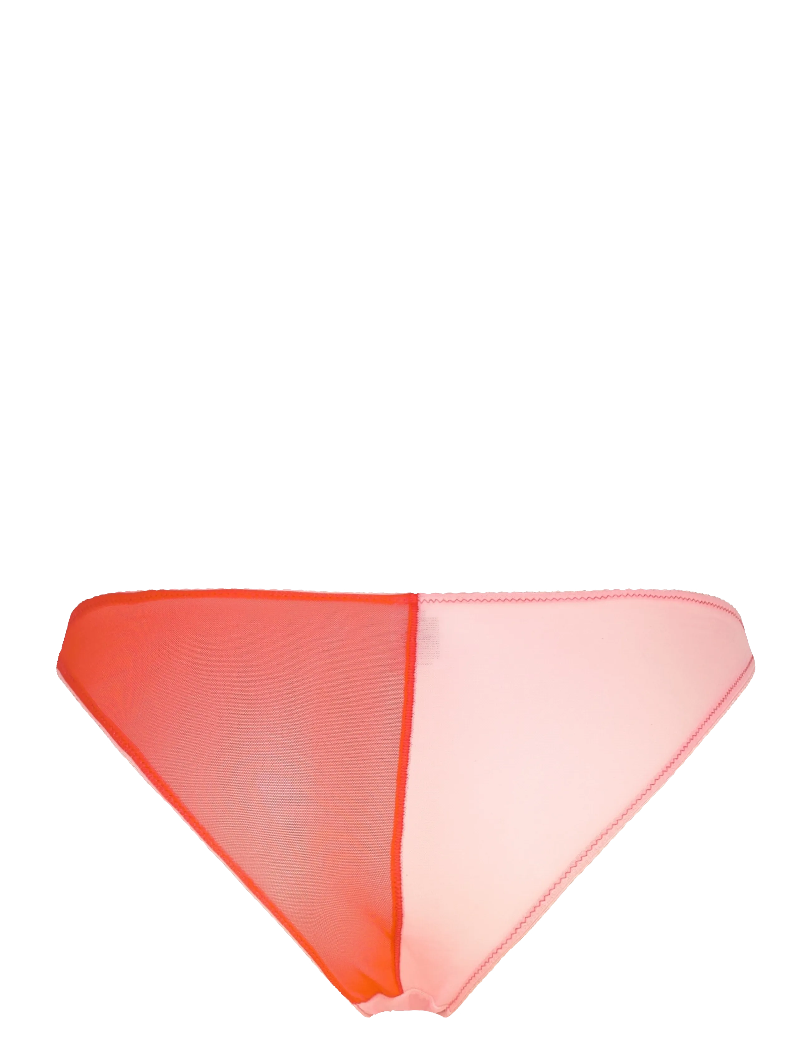 Understatement Underwear - Mesh Two-Tone Bikini Brief - briefs - fiery red/peach rose - 2