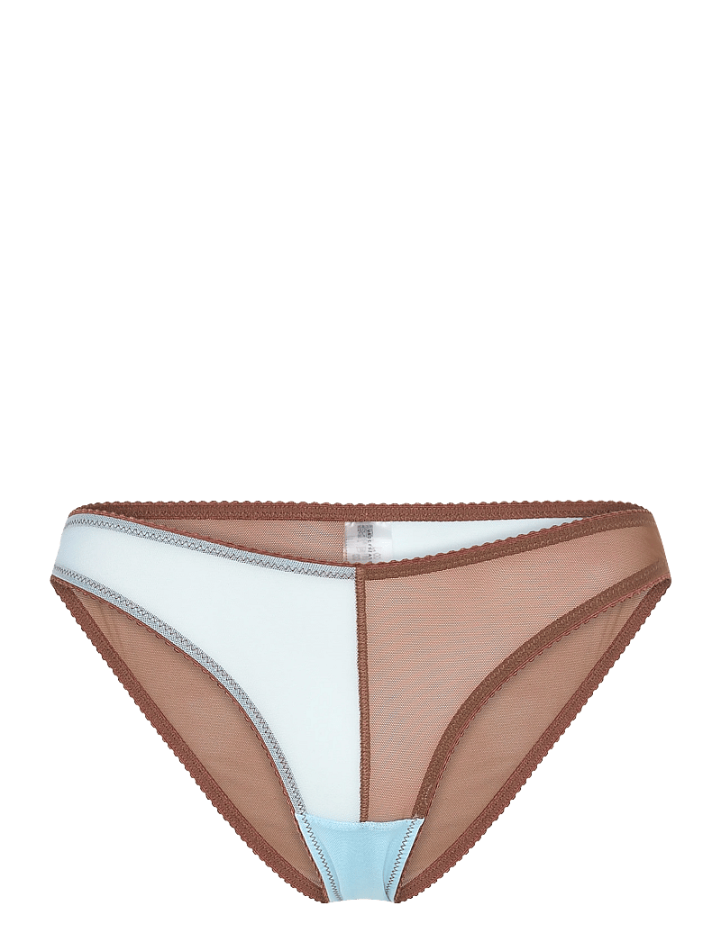 Understatement Underwear - Mesh Two-Tone Bikini Brief - modetrends - sky/mocha - 1