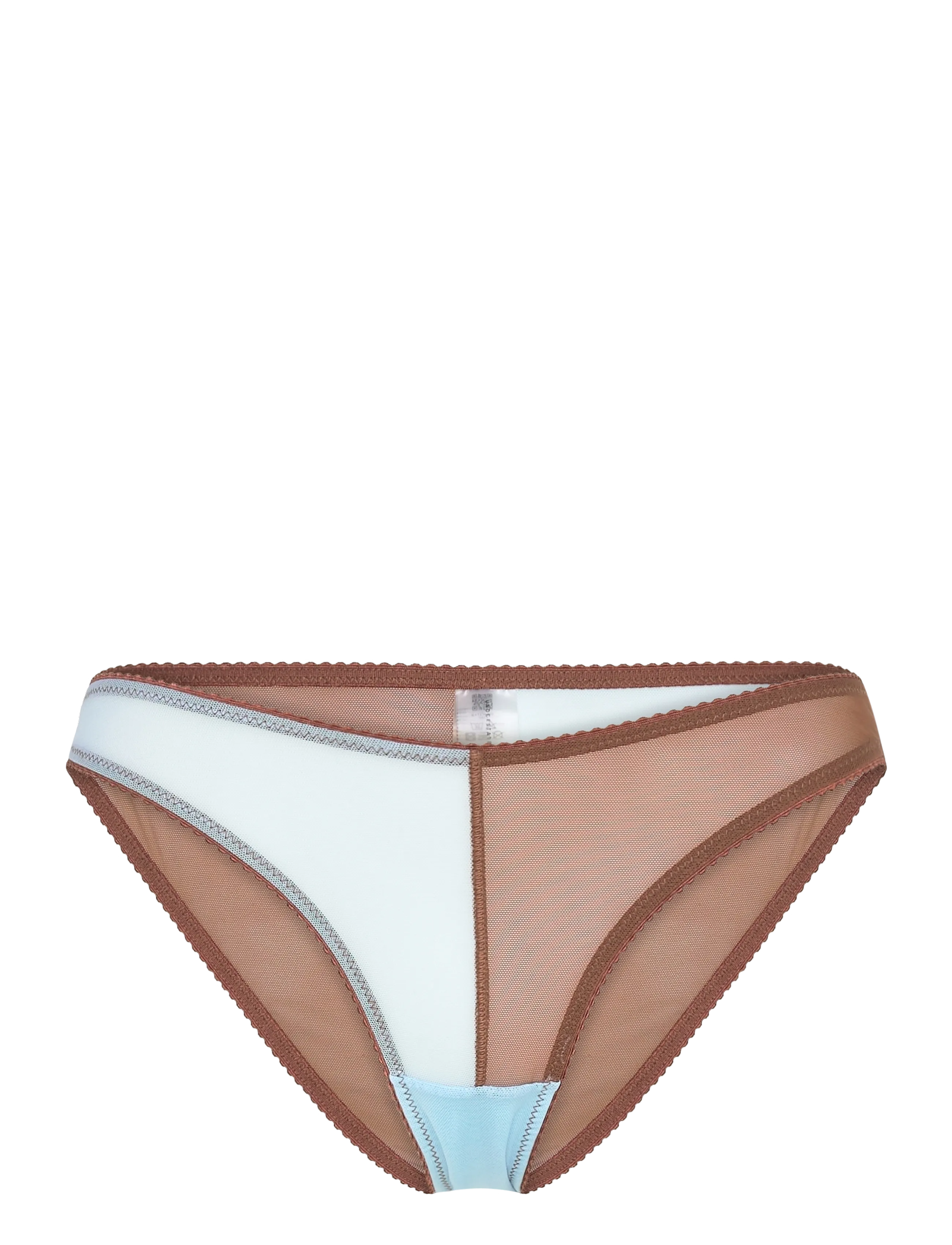 Understatement Underwear Mesh Two-Tone Bikini Brief - Kampagne - SKY/MOCHA / brown