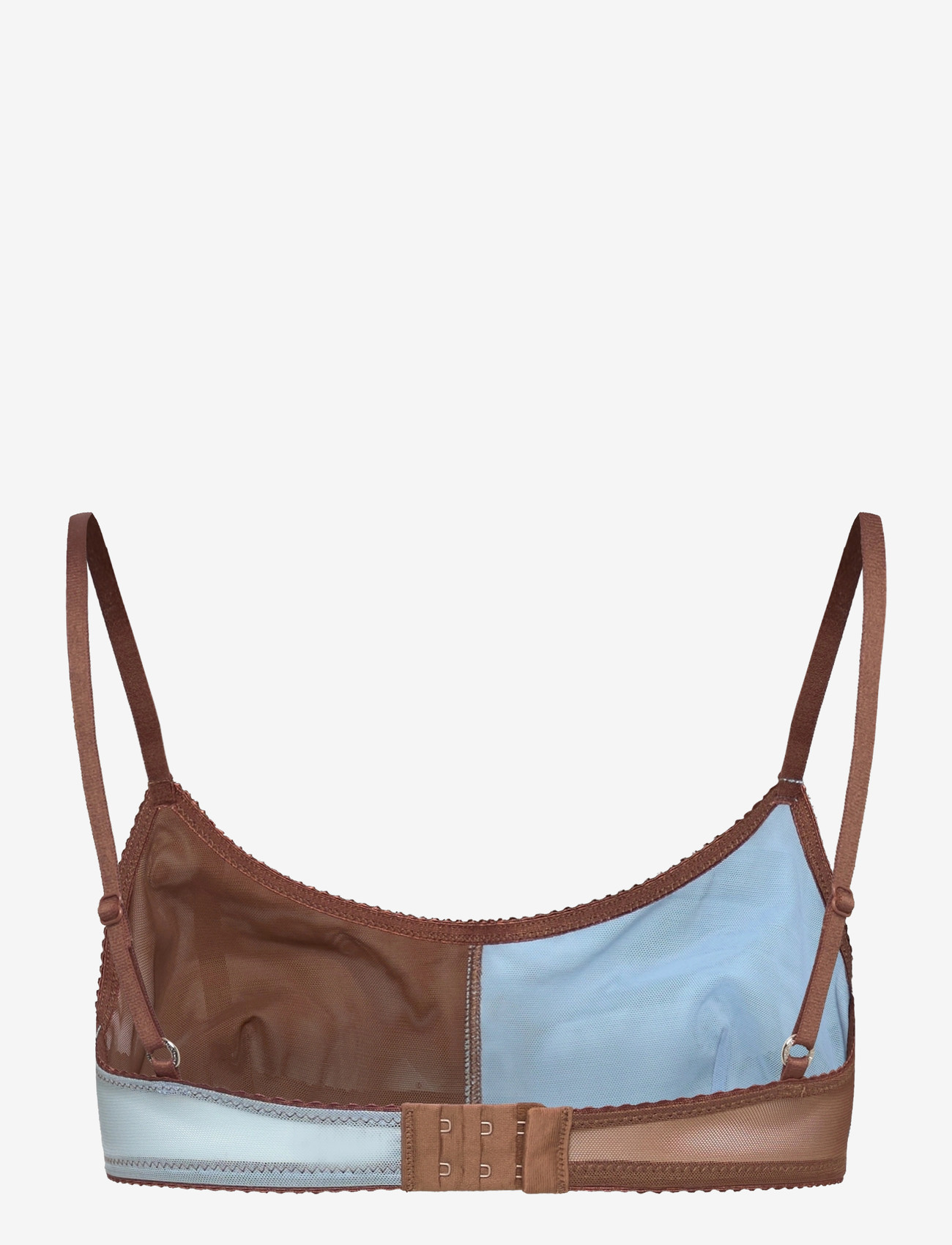 Understatement Underwear - Mesh Two-Tone Scoop Bralette - rinnahoidja - sky/mocha - 2