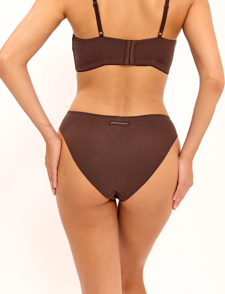 Understatement Underwear - Cotton Midi Brief - modetrends - coffee - 4