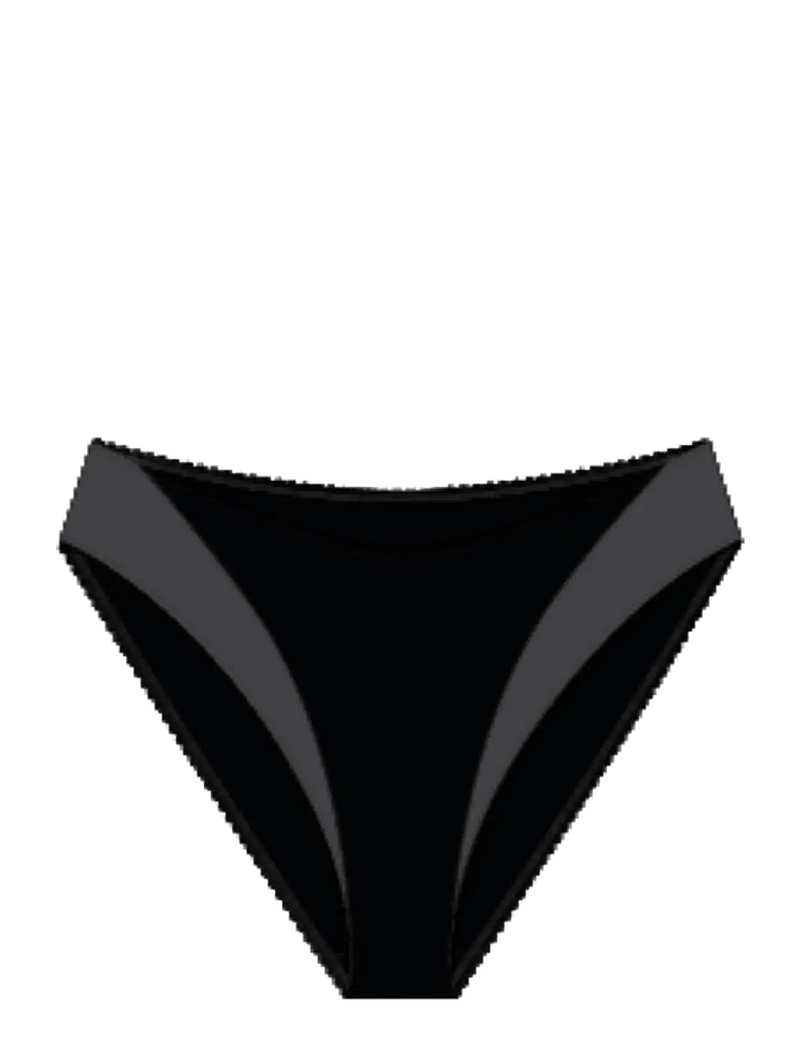 Understatement Underwear - Opaque Mesh Midi Briefs - slips - black - 1