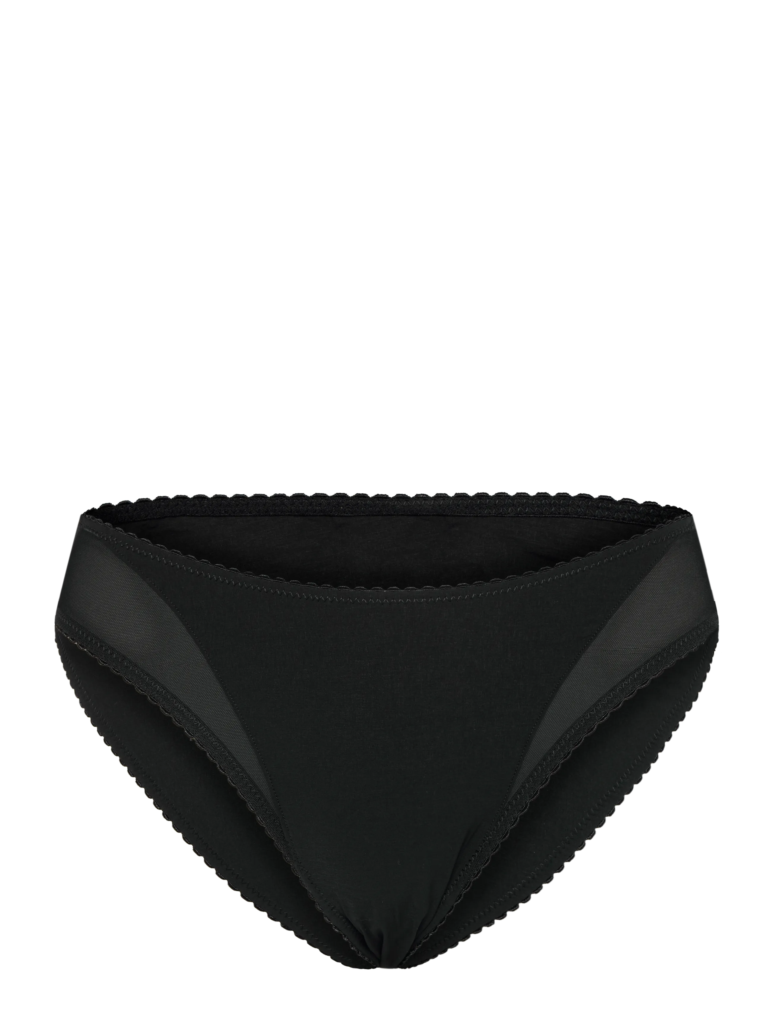 Understatement Underwear Opaque Mesh Midi Briefs - Slips - BLACK / black