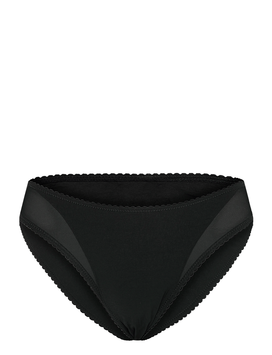 Understatement Underwear - Opaque Mesh Midi Briefs - modetrends - black - 1