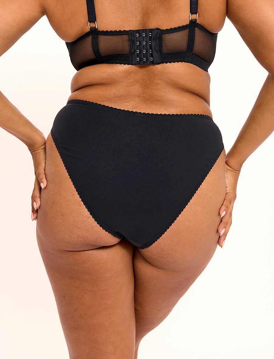 Understatement Underwear - Opaque Mesh Midi Briefs - slips - black - 4