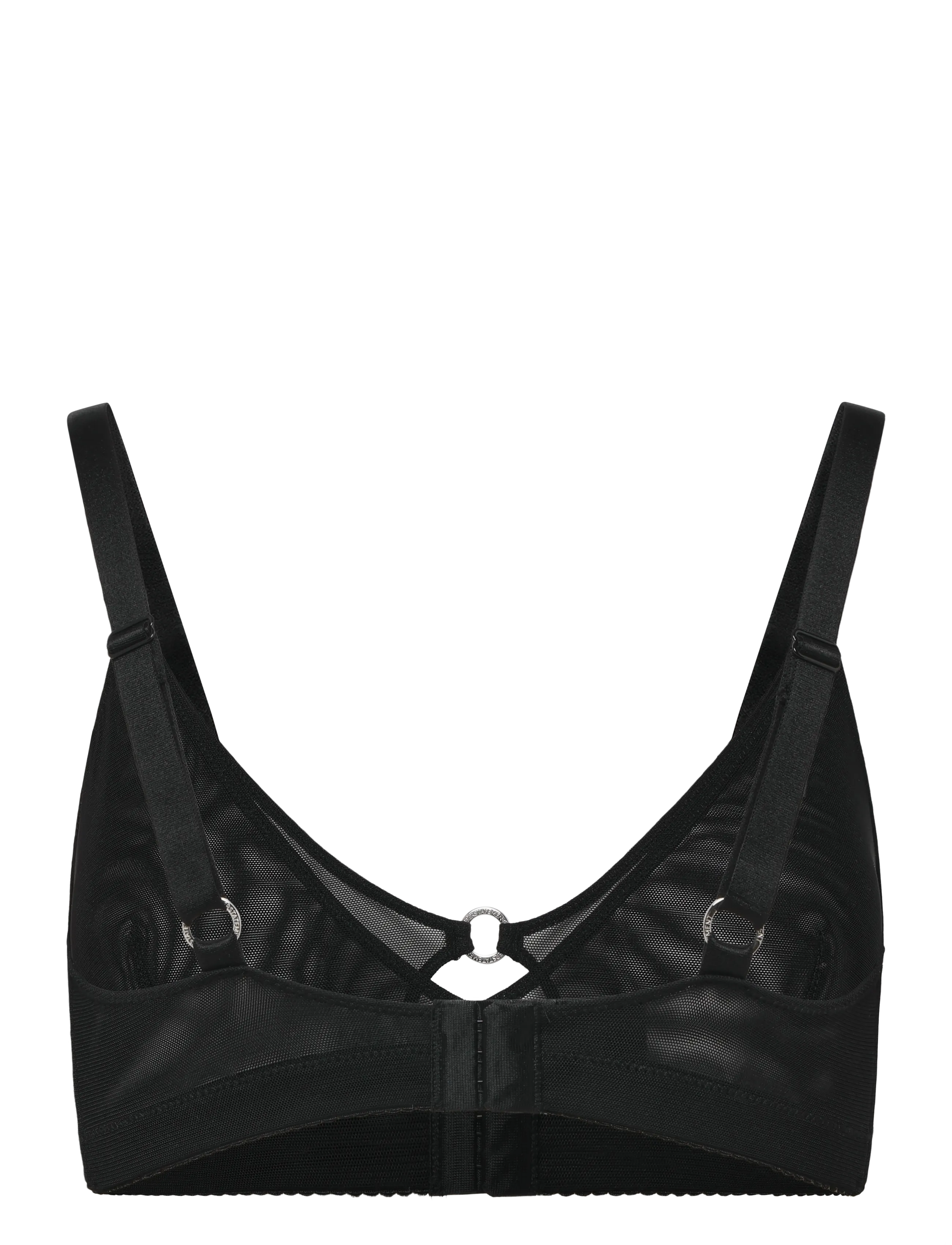 Understatement Underwear - Mesh Double Triangle Bralette+ - bralette - black - 1