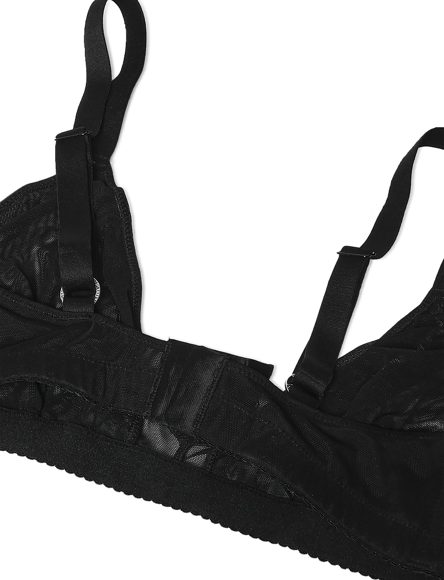 Understatement Underwear - Mesh Double Triangle Bralette+ - bralette - black - 3